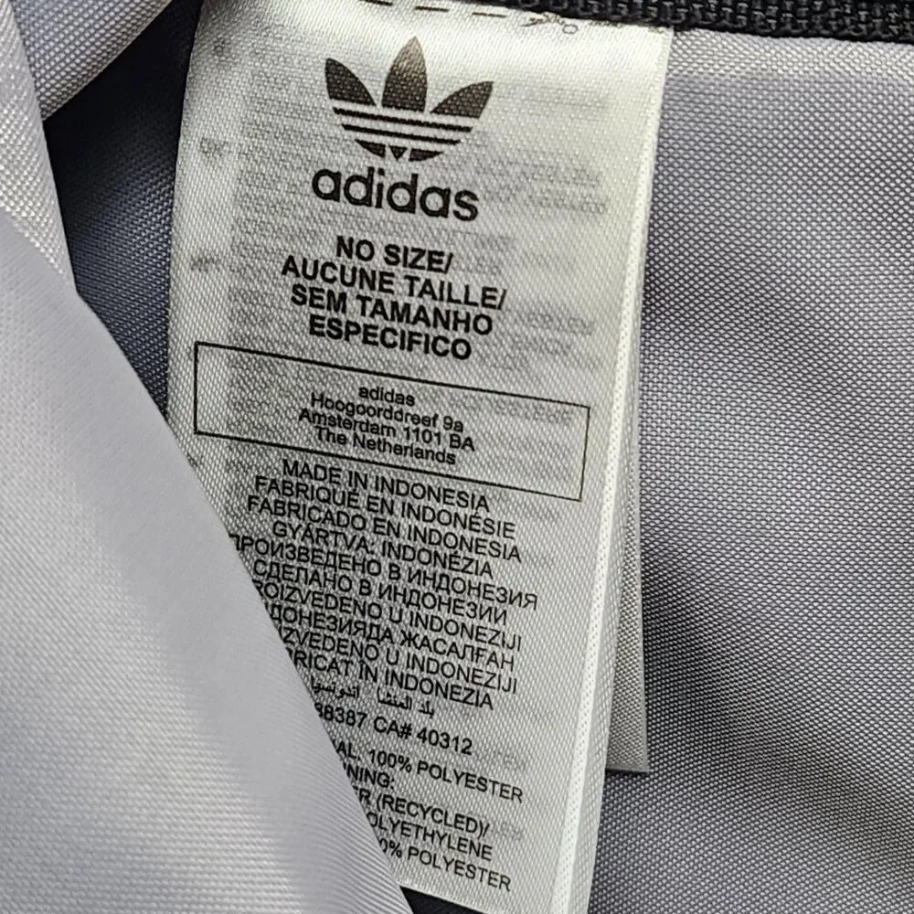 Adidas Backpack Mens Blue Reprocess Fabric Roll Top Padded Casual Bag Sports